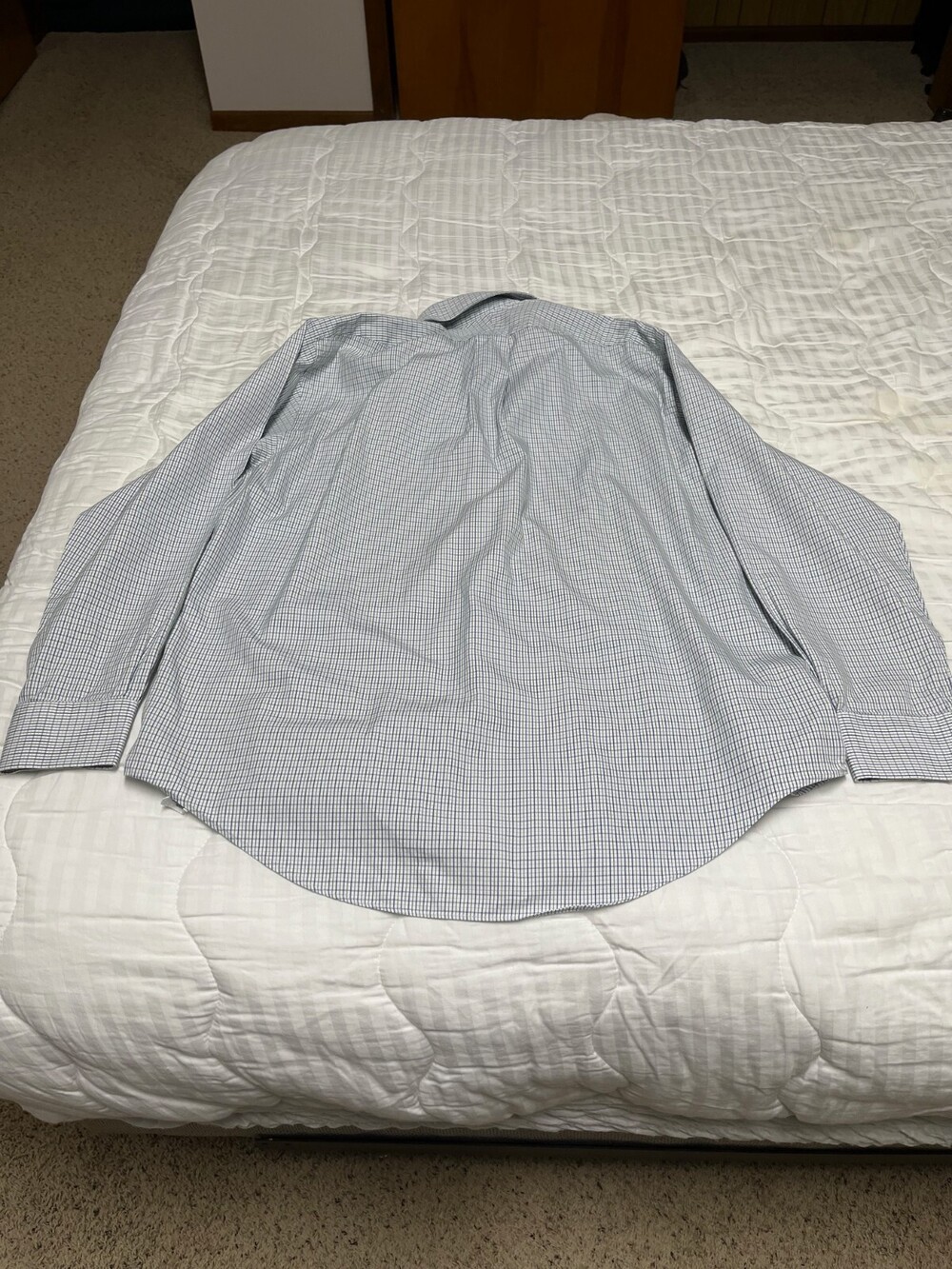 Lands End Men's long sleeve multicolor check dress shirt 16 1/2 - 34